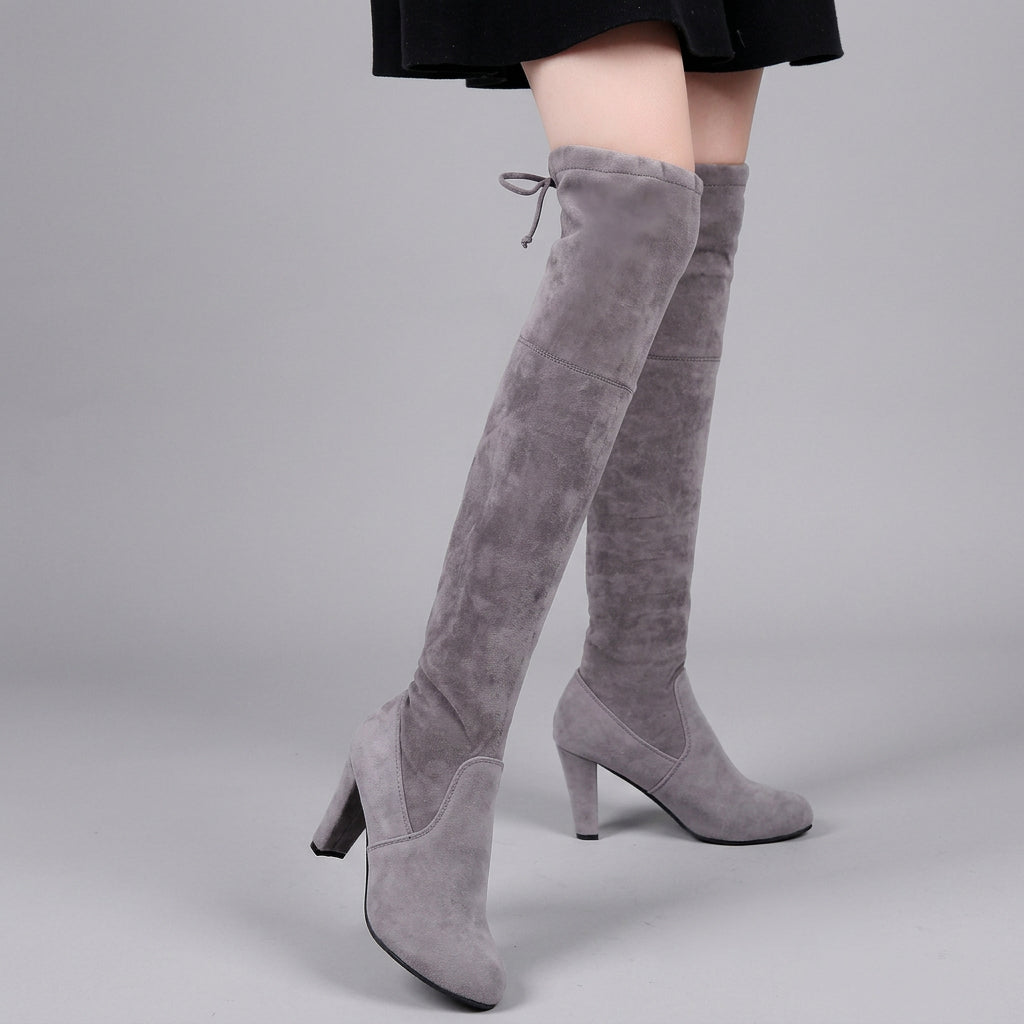 Block Heel Knee-high Boots Boots