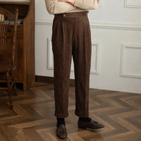Everett | Men's High-Waisted Corduroy Pleated Pants