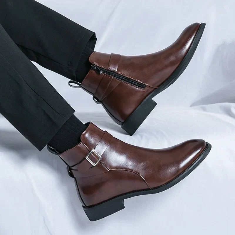 Brody | Men's Ankle Chelsea Boots with Side Zipper