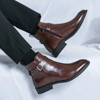 Brody | Men's Ankle Chelsea Boots with Side Zipper