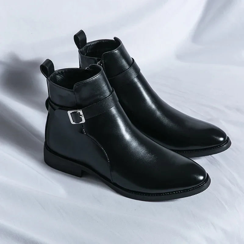 Brody | Men's Ankle Chelsea Boots with Side Zipper