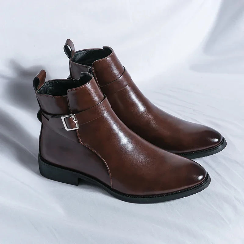 Brody | Men's Ankle Chelsea Boots with Side Zipper