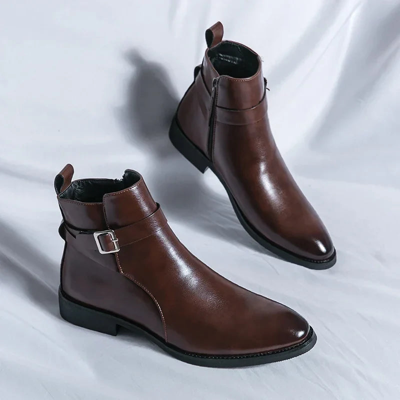 Brody | Men's Ankle Chelsea Boots with Side Zipper