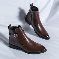 Brody | Men's Ankle Chelsea Boots with Side Zipper