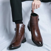 Brody | Men's Ankle Chelsea Boots with Side Zipper
