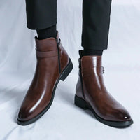 Brody | Men's Ankle Chelsea Boots with Side Zipper