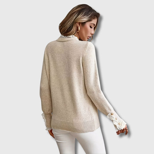 Lace-Detail Knitwear Sweater
