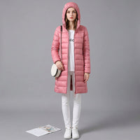Leichter langer Parka für Damen für einen modernen Alltagslook