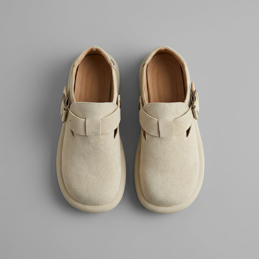 Wide Toe Box Clog Flats