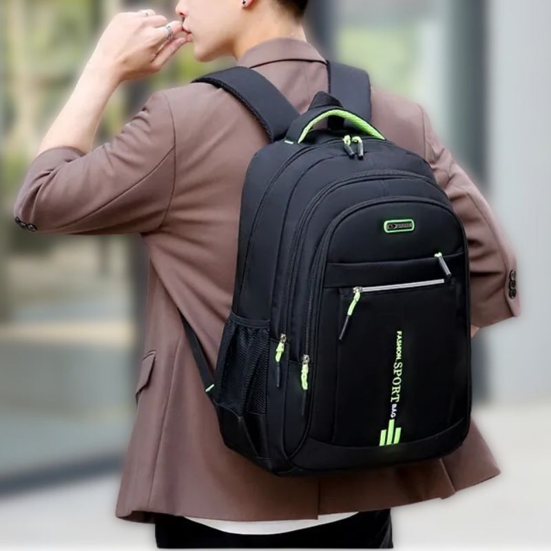 PLUXSTYLE::numise::mens-weatherproof-commuter-backpack::lifestyle-keep-1