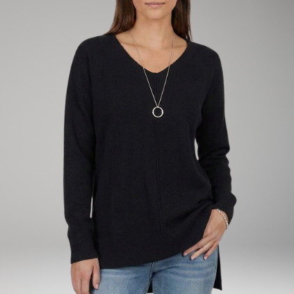 Chevron V-Neck Sweater