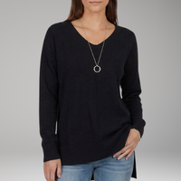 Chevron V-Neck Sweater
