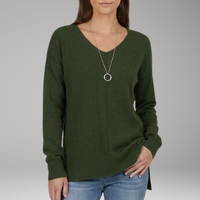 Chevron V-Neck Sweater