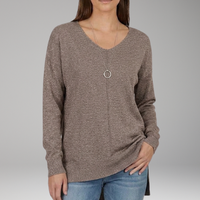 Chevron V-Neck Sweater