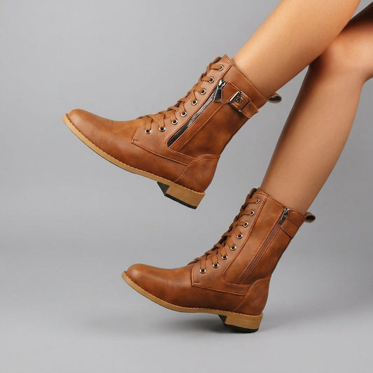 Botas de combate con cordones