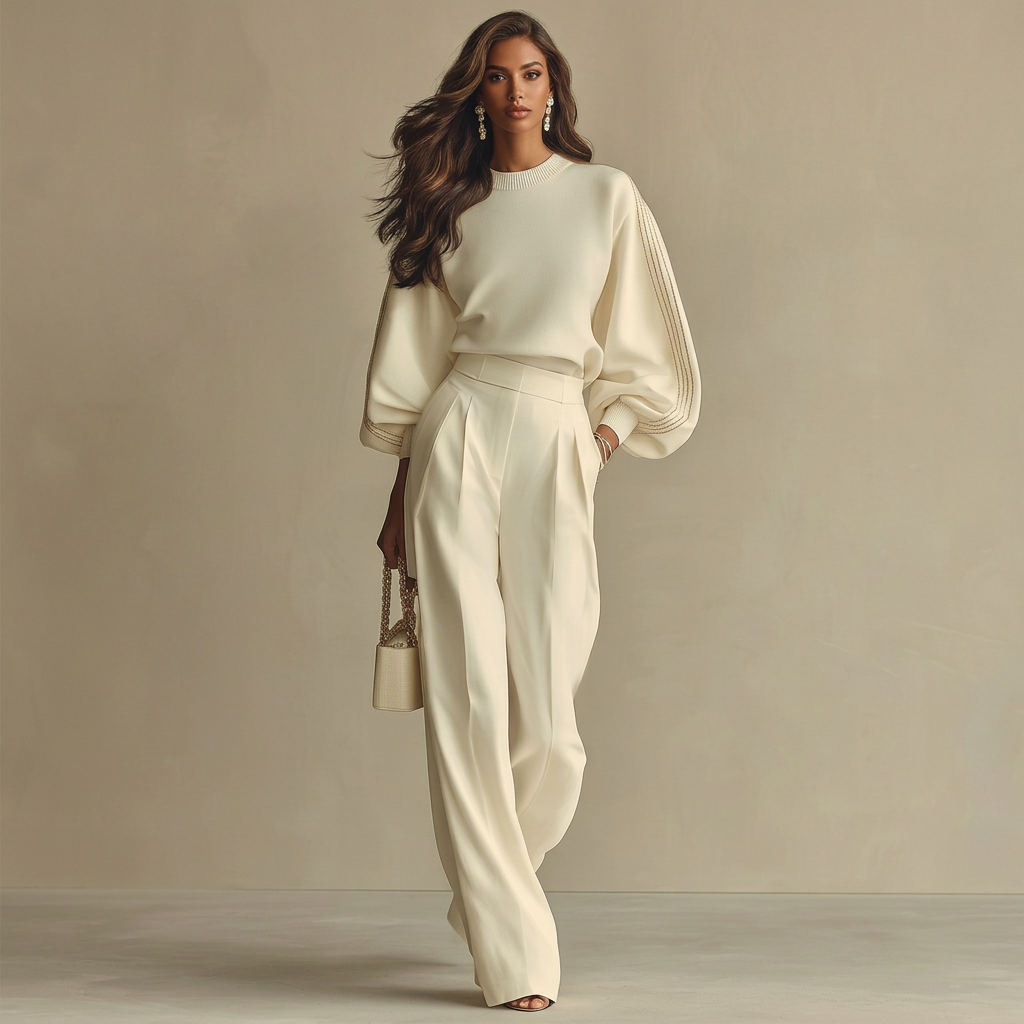 Wide-Leg Flow Trouser Set