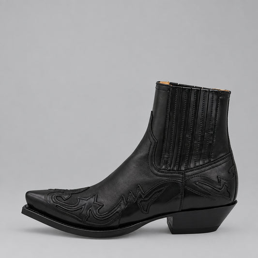 Embroidered Western Ankle Boots
