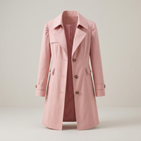 PLUXSTYLE::numise::double-breasted-mid-length-parka::pack-pink