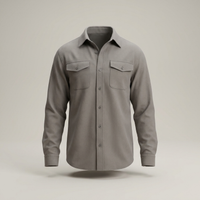 PLUXSTYLE::numise::mens-relaxed-utility-overshirt::pack-grey