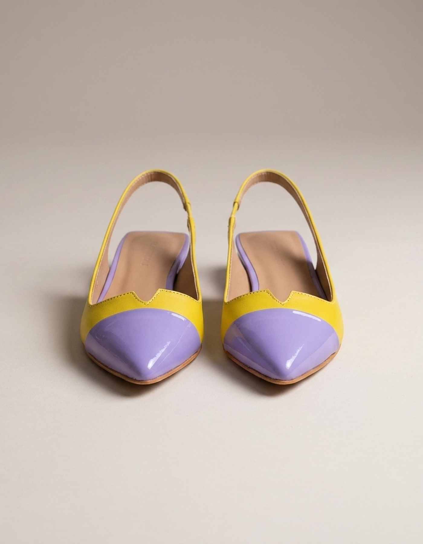 PLUXSTYLE::numise::color-block-ballet-flats::pack-yellow