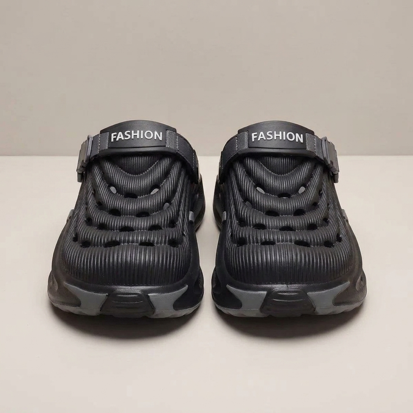 PLUXSTYLE::numise::everyday-ventilated-slip-on-shoes::pack-dark-gray