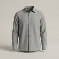 PLUXSTYLE::numise::mens-solid-button-up-top::pack-grey