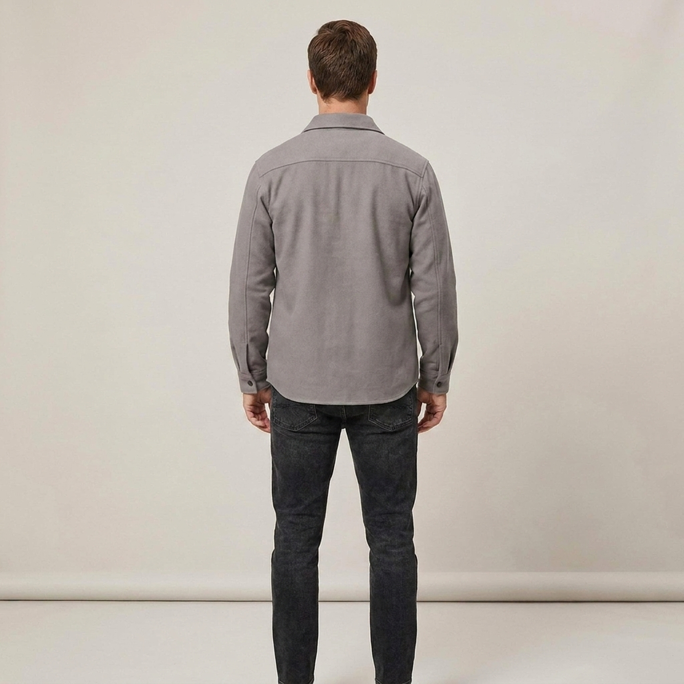 PLUXSTYLE::numise::mens-relaxed-shirt-jacket::back