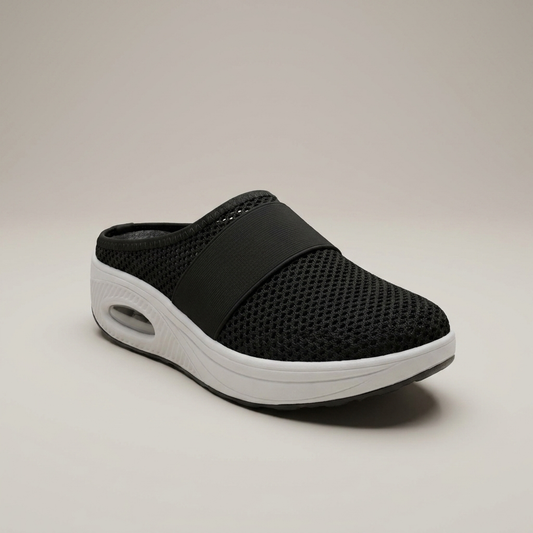 PLUXSTYLE::numise::womens-air-cushion-walking-shoes::closeup-hero