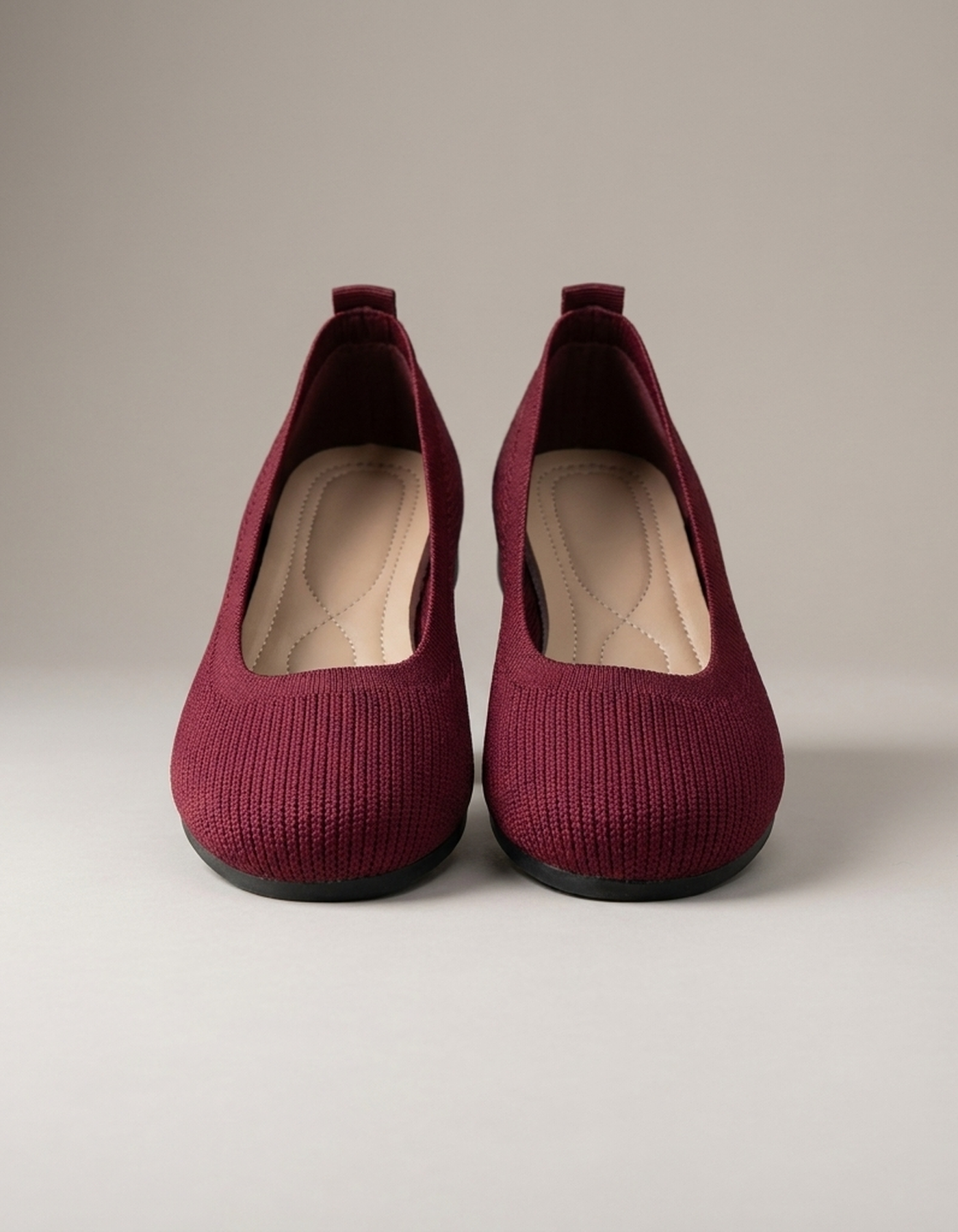 PLUXSTYLE::numise::comfort-fit-ballet-flat-footwear::pack-red