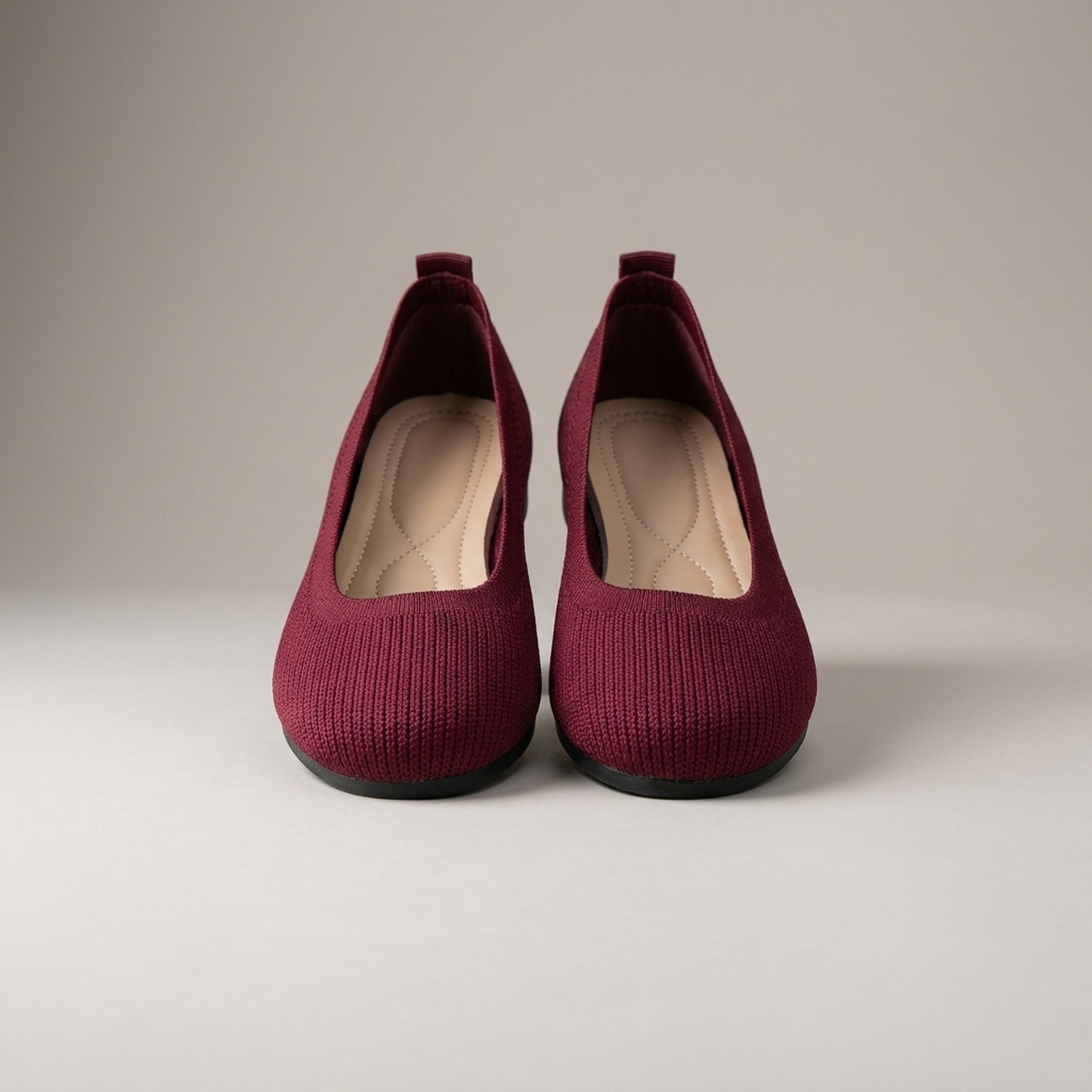PLUXSTYLE::numise::comfort-fit-ballet-flat-footwear::pack-red