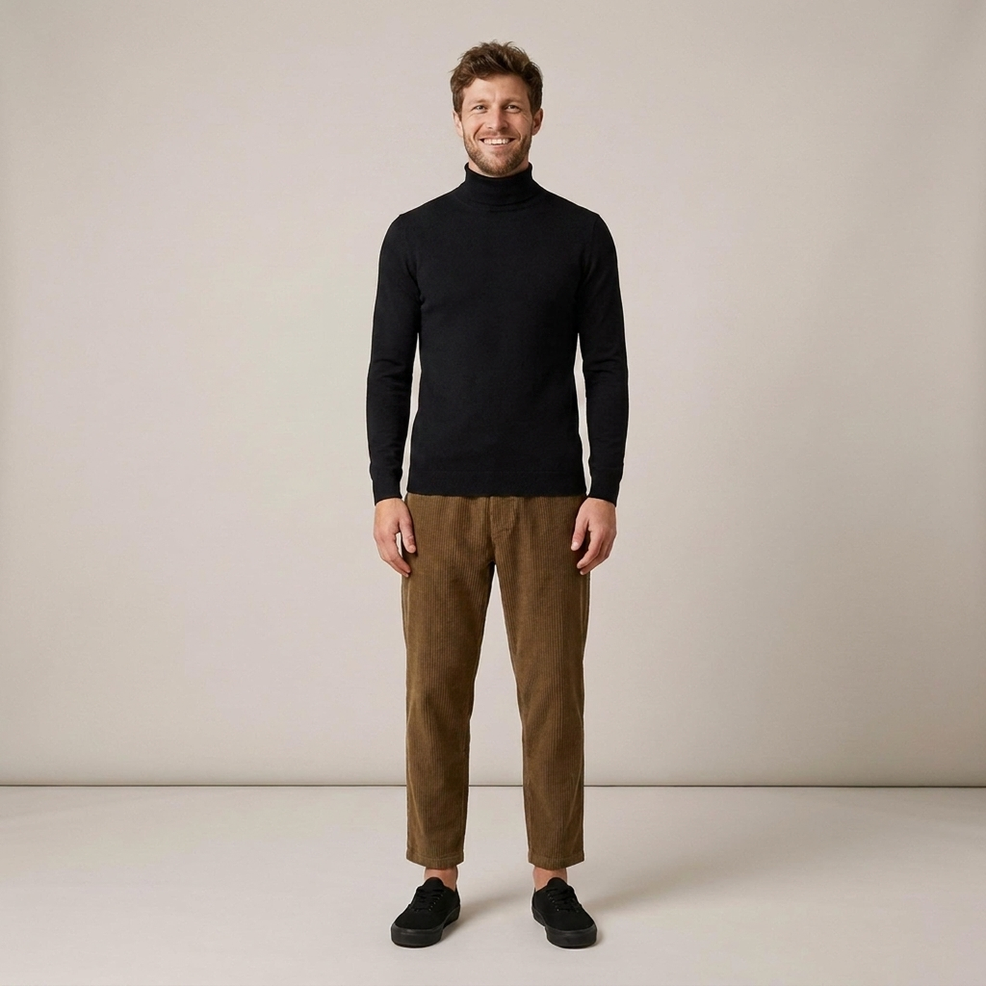 PLUXSTYLE::numise::slim-fit-turtleneck-sweater::front