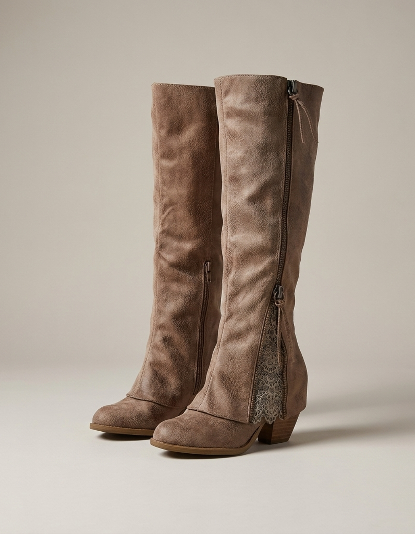 PLUXSTYLE::numise::moana-block-heel-knee-high-boots::pack-brown