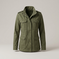 PLUXSTYLE::numise::military-inspired-utility-parka::pack-army-green