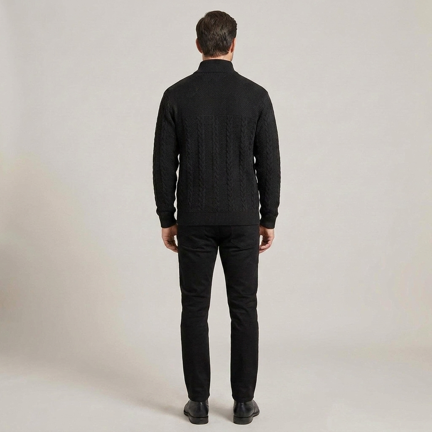 PLUXSTYLE::numise::arthur-half-zip-sweater::back