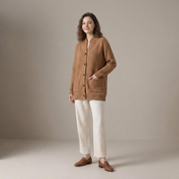 PLUXSTYLE::numise::relaxed-button-front-cardigan::front