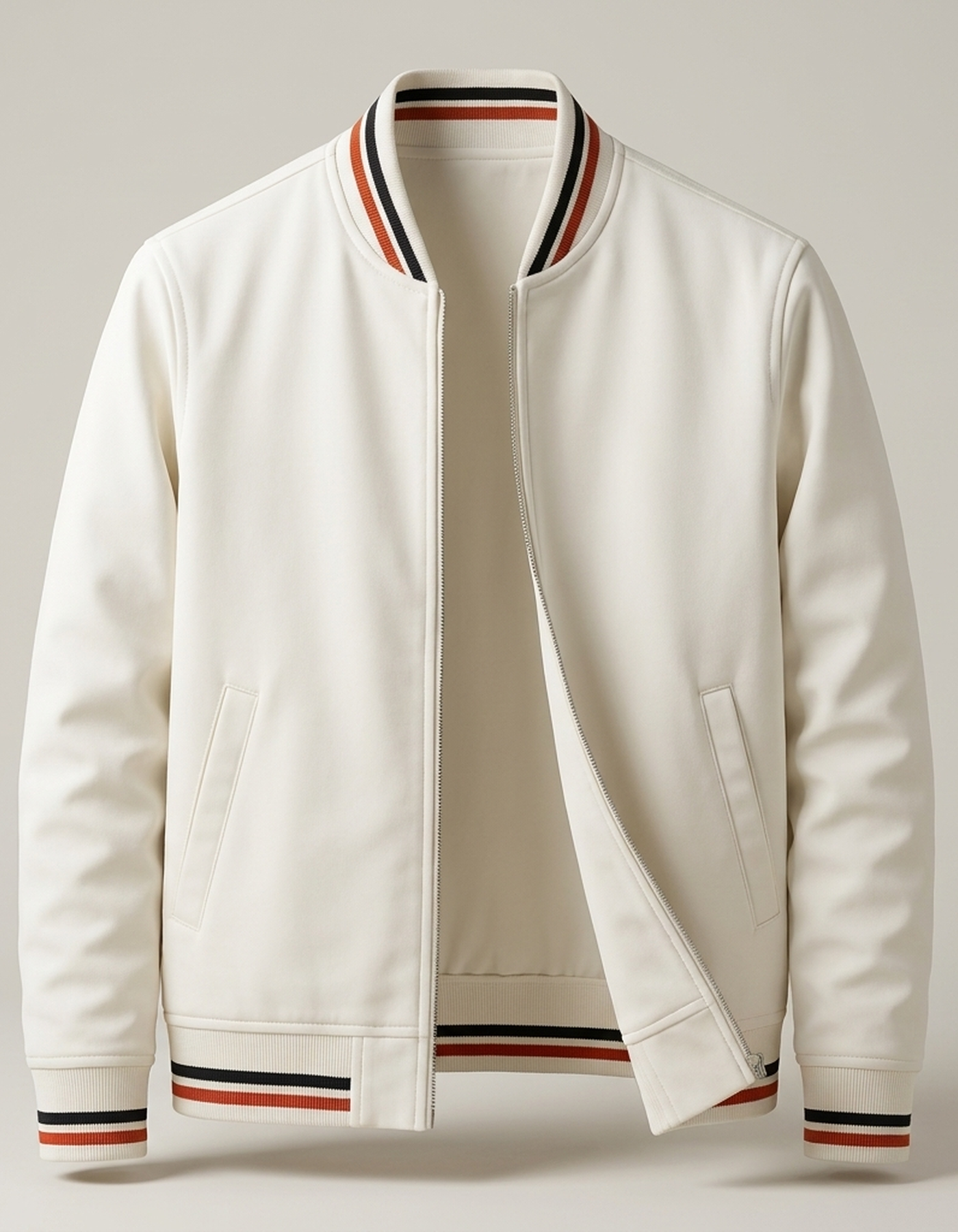 PLUXSTYLE::numise::lightweight-structured-bomber-jacket::pack-white