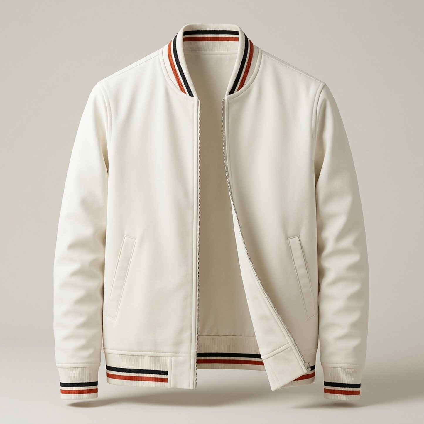 PLUXSTYLE::numise::lightweight-structured-bomber-jacket::pack-white