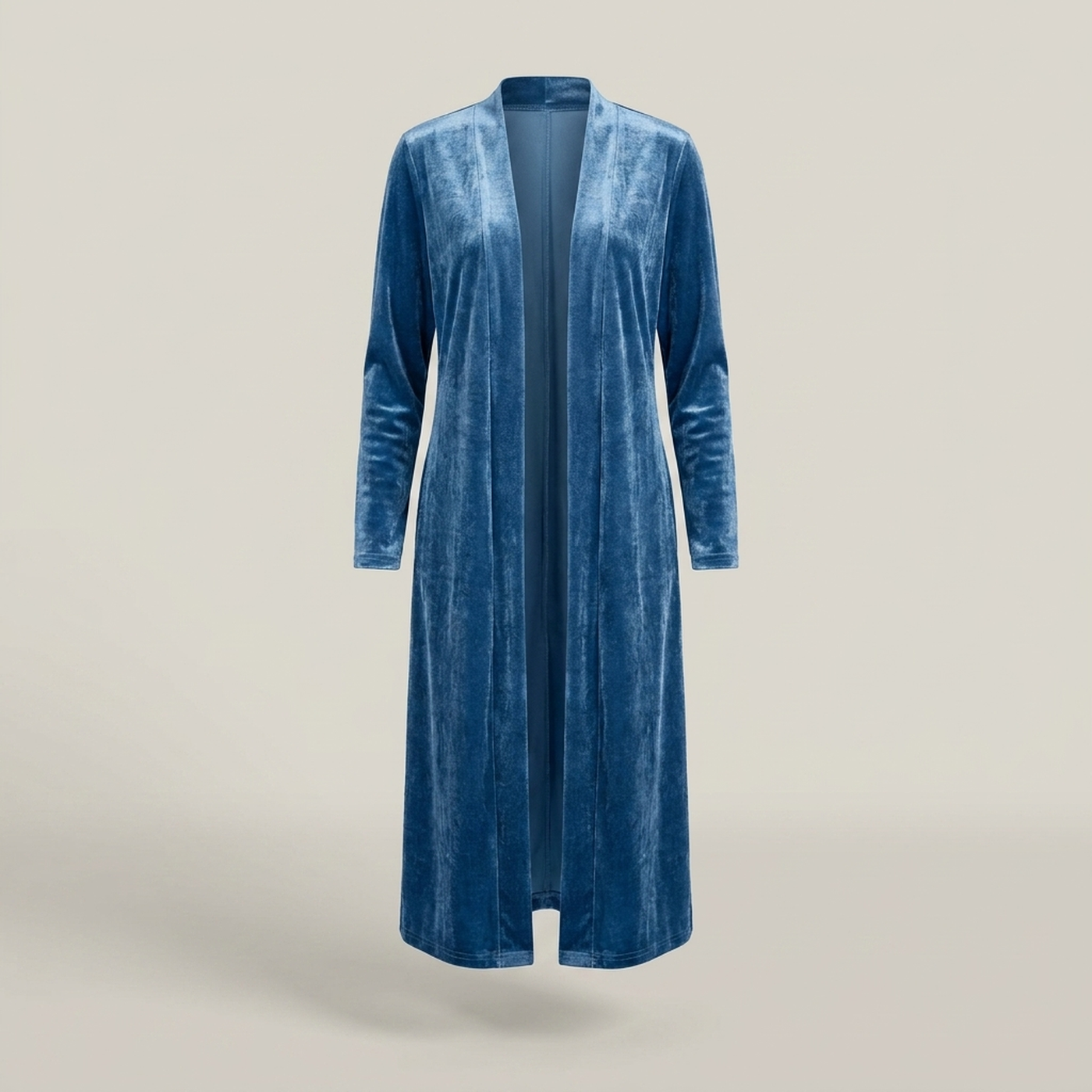 PLUXSTYLE::numise::womens-open-front-long-cardigan::pack-blue