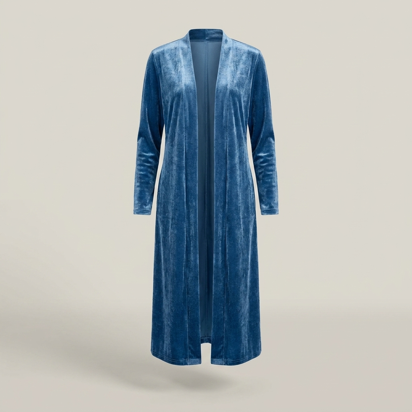 PLUXSTYLE::numise::womens-open-front-long-cardigan::pack-blue
