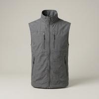 PLUXSTYLE::numise::mens-zip-vest-with-storage::pack-grey
