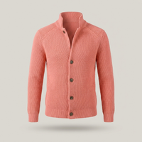 PLUXSTYLE::numise::stand-collar-button-cardigan::pack-pink