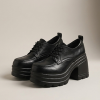 PLUXSTYLE::numise::chunky-platform-oxford-footwear::pack-black
