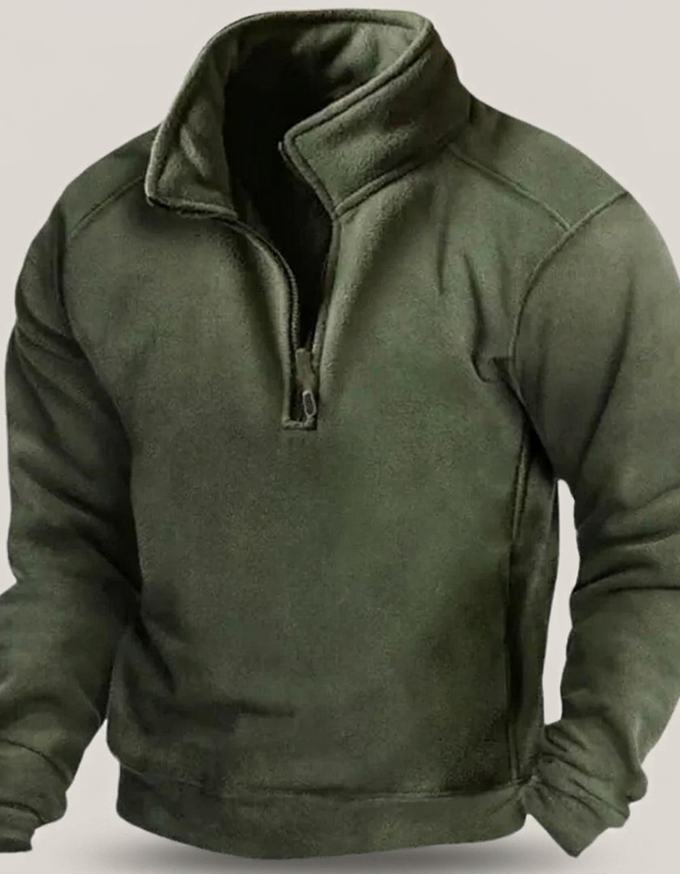 PLUXSTYLE::numise::mens-quarter-zip-parka::pack-green