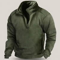 PLUXSTYLE::numise::mens-quarter-zip-parka::pack-green