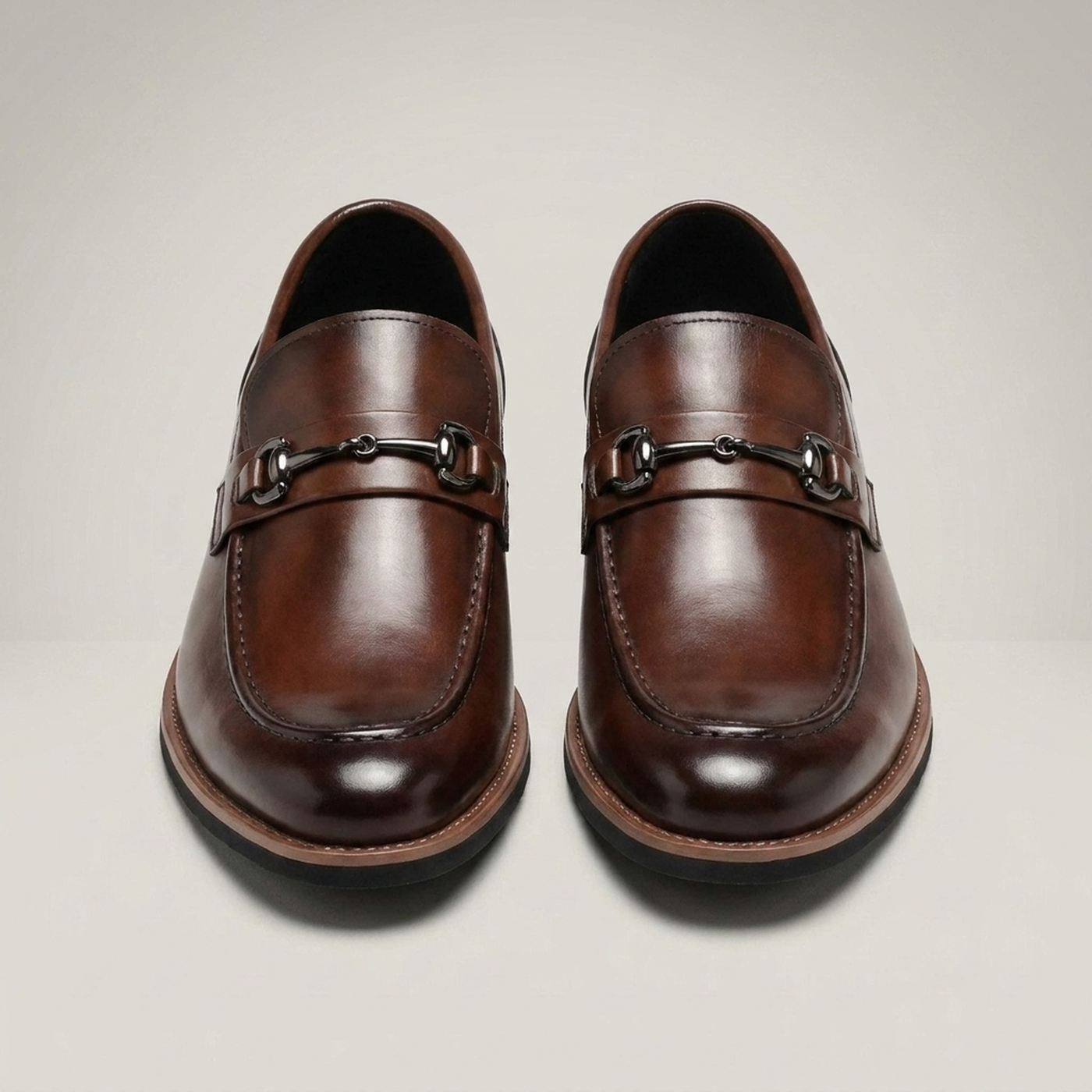 PLUXSTYLE::numise::mens-polished-dress-loafers::closeup-detail