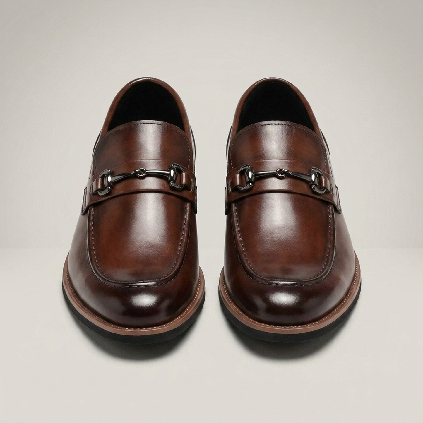 PLUXSTYLE::numise::mens-polished-dress-loafers::closeup-detail