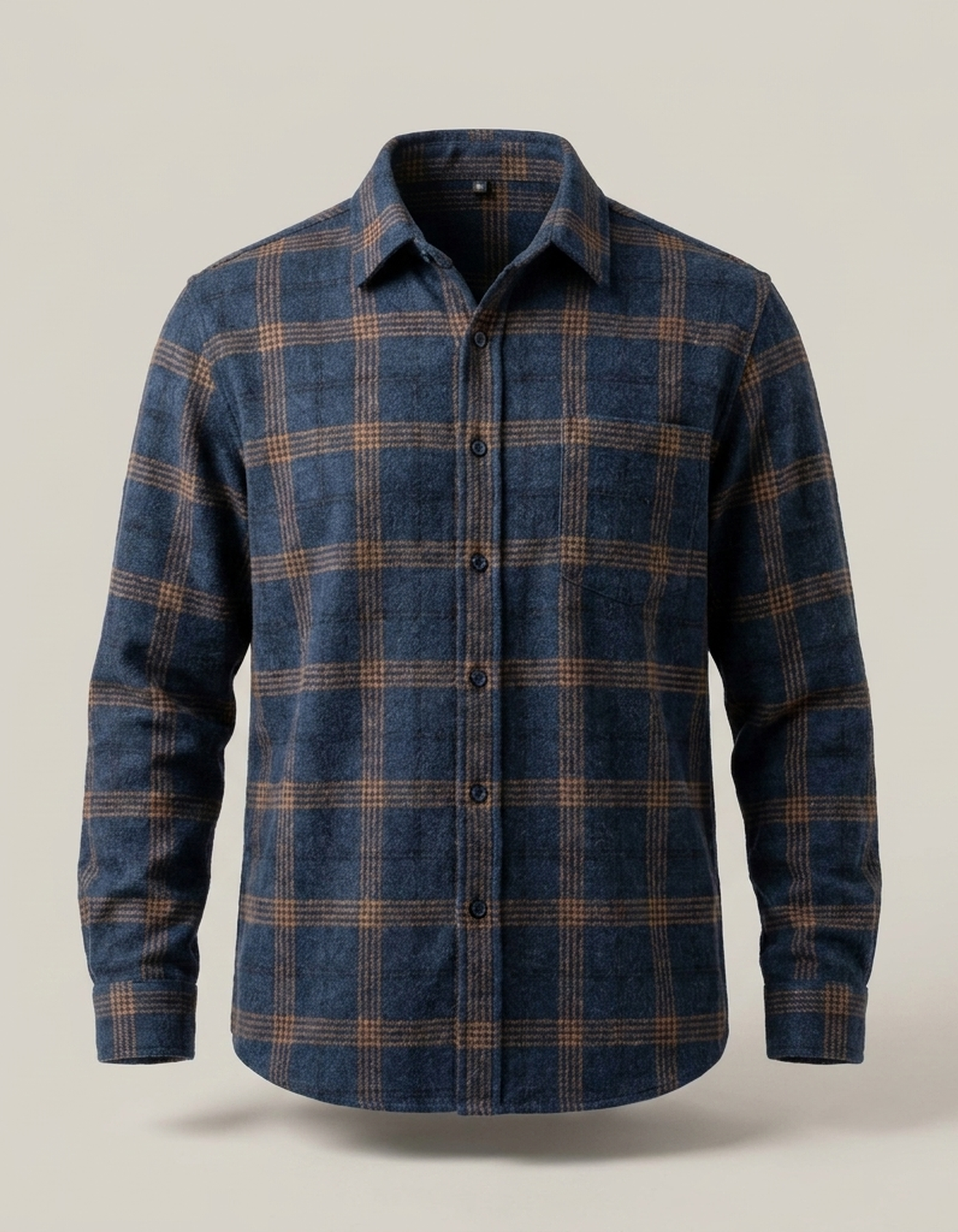 PLUXSTYLE::numise::mens-blue-plaid-button-down-top::pack-blue-plaid