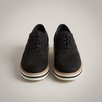 PLUXSTYLE::numise::wingtip-platform-oxford-shoes::pack-black