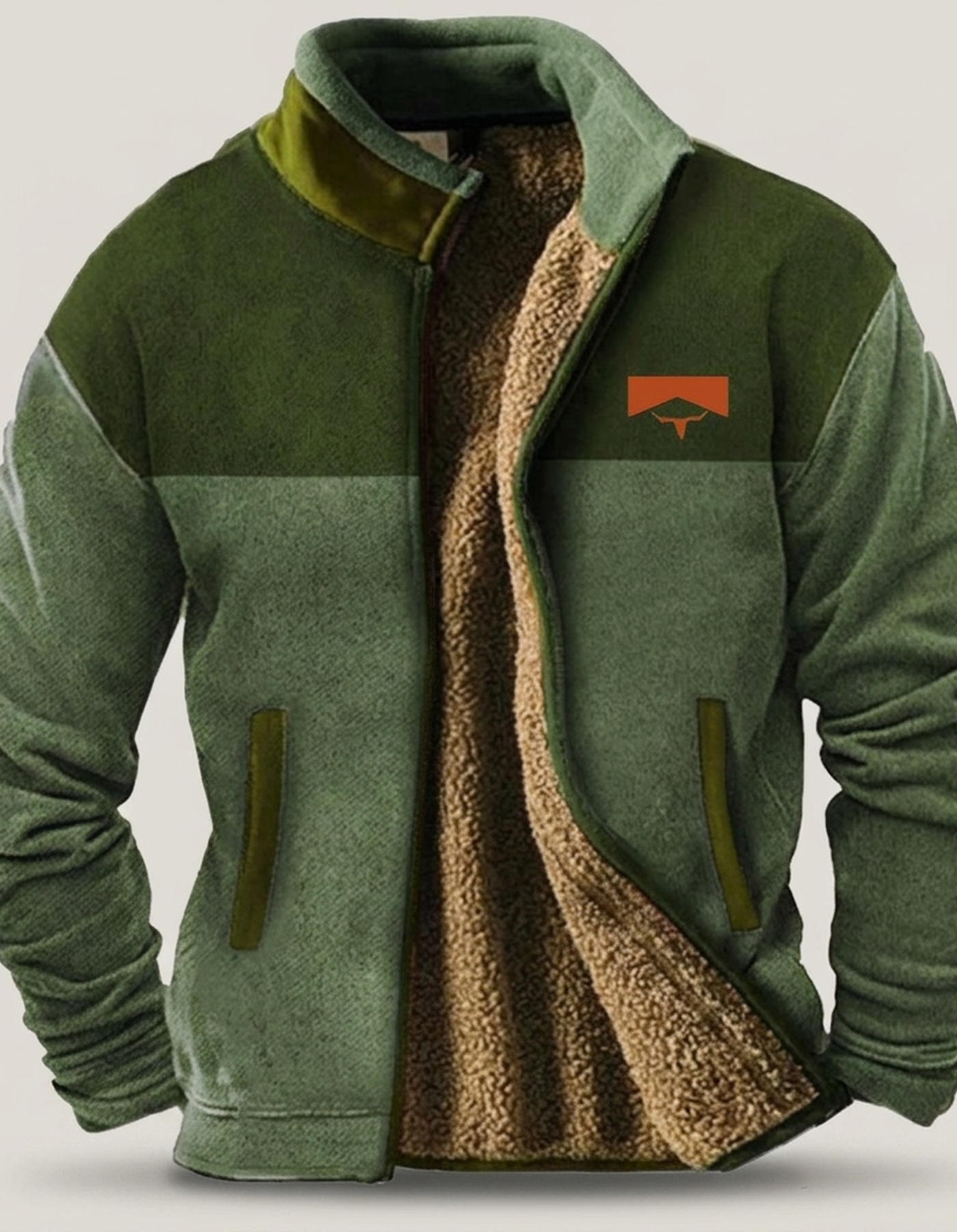 PLUXSTYLE::numise::mens-casual-zip-jacket::pack-green