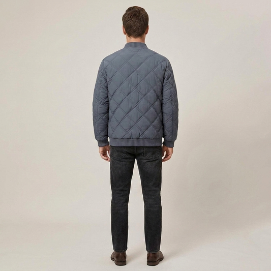 PLUXSTYLE::numise::mens-diamond-quilted-parka::back
